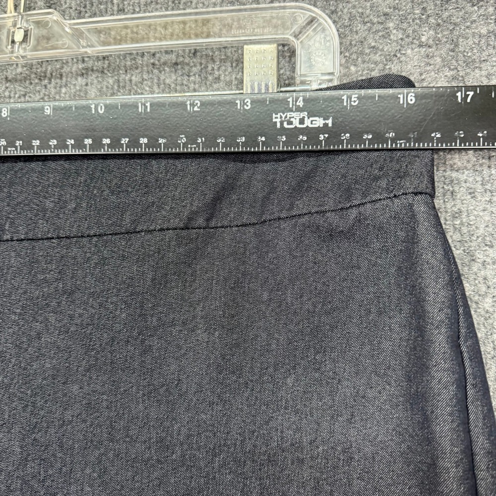 Chicos So Slimming Bermuda Shorts 1.5 Womens 10P Black Chambray Pull On Stretch - Picture 7 of 11
